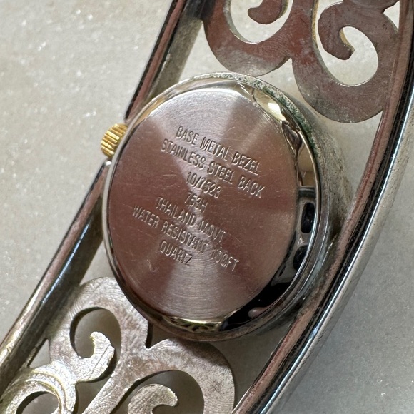 Anne Klein Silver and Gold Scroll Cuff Watch - Picture 6 of 6